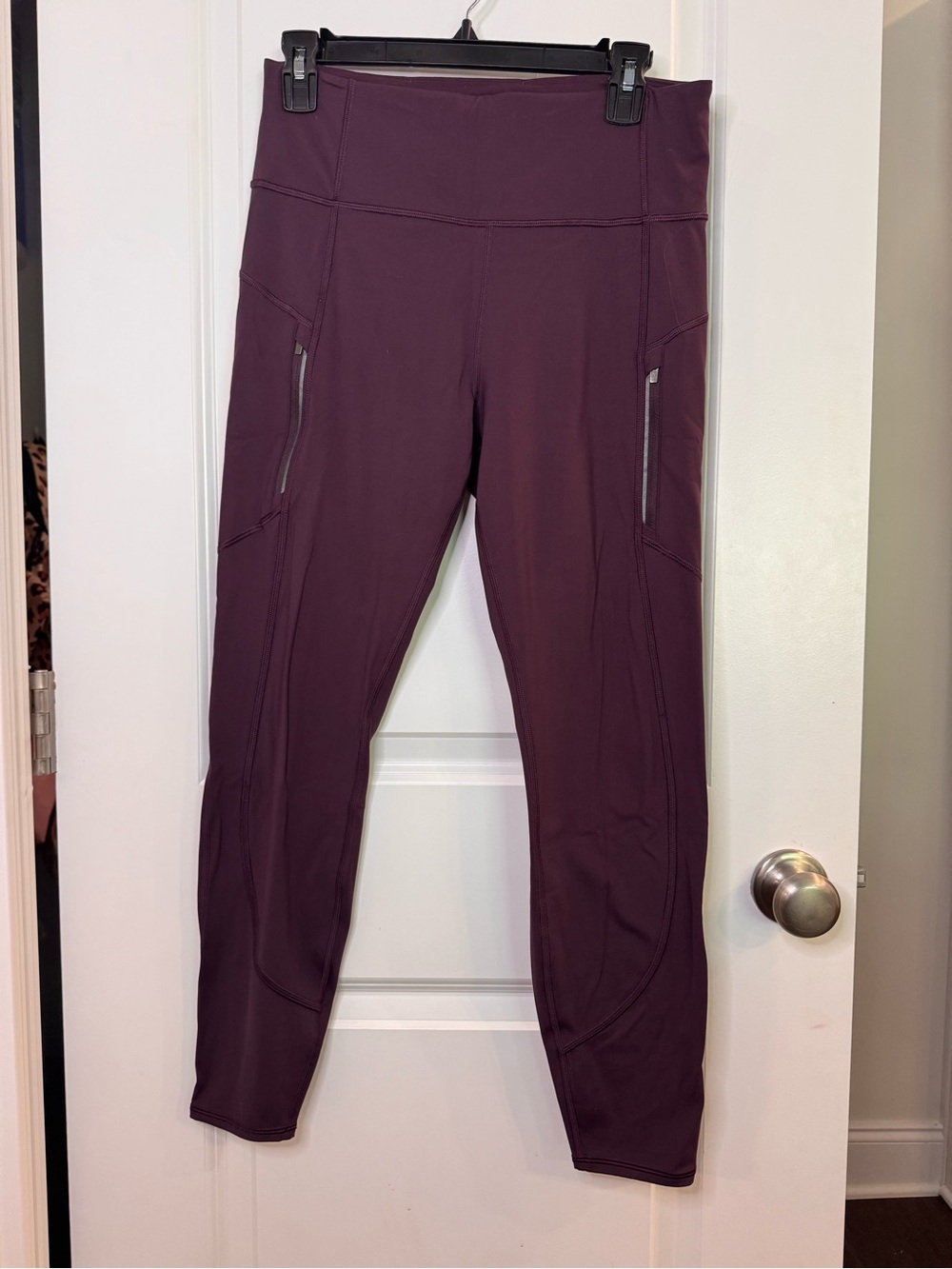 Athleta Plum High-Rise Performance Leggings with Zip Pockets